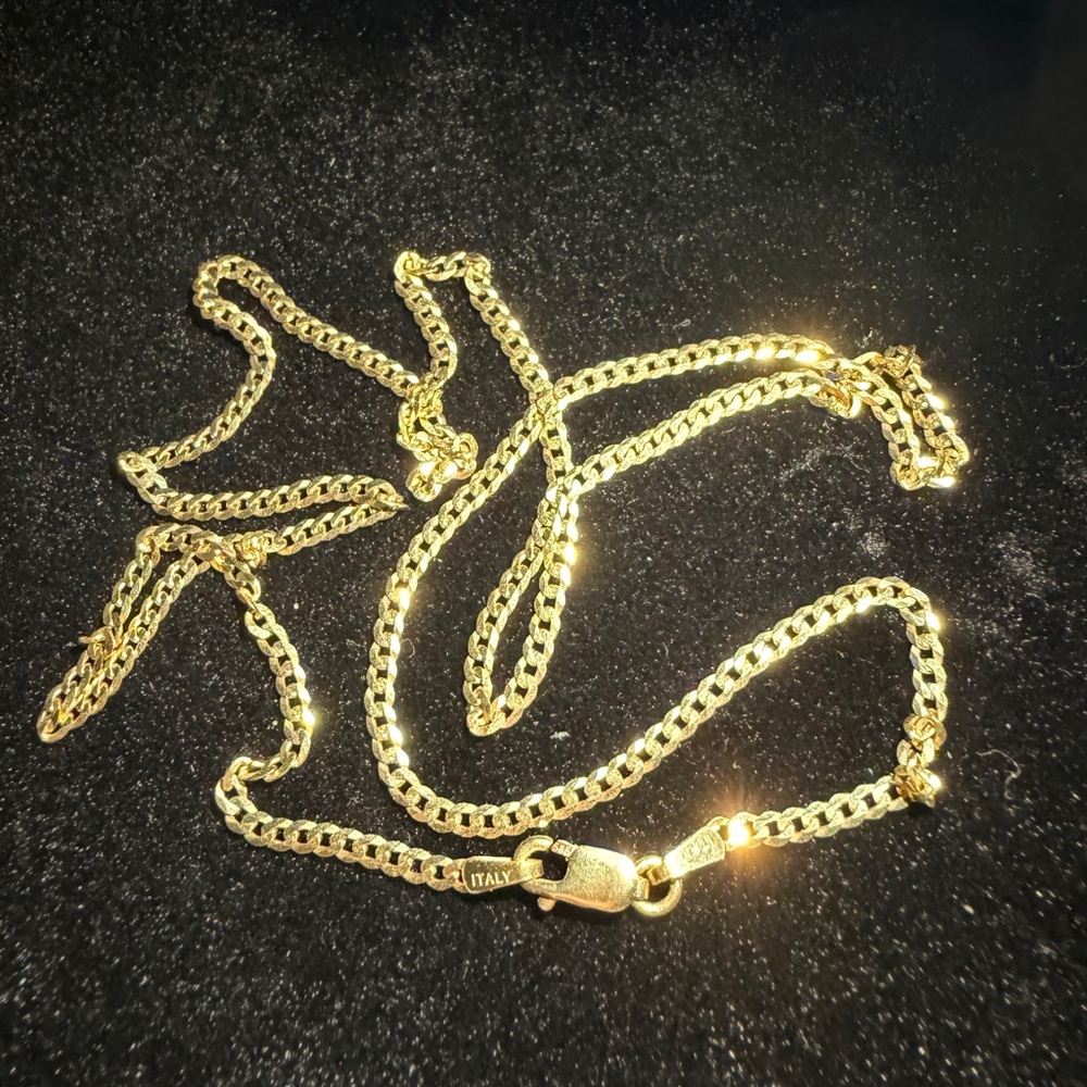 Hawaii Rope Chains 2MM Solid 14K Flat Curb Chain Lengths 18" APPROX. 3.28 G